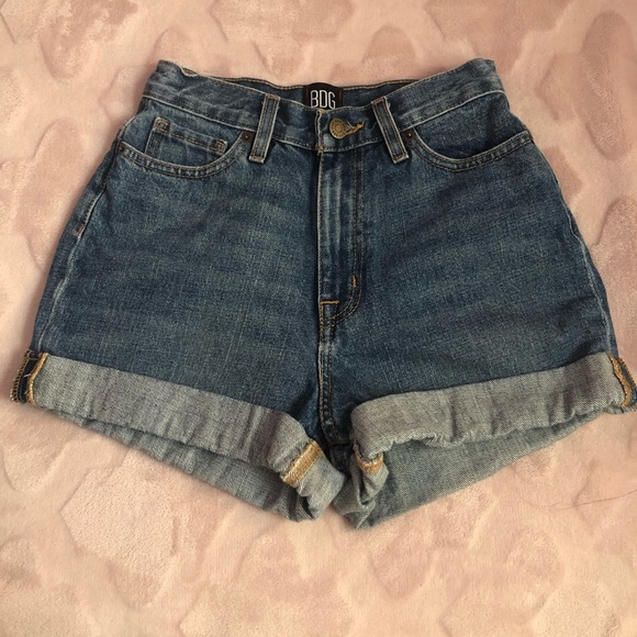 BDG Pants - BDG Urban Outfitters Blue Mom High-Rise Shorts